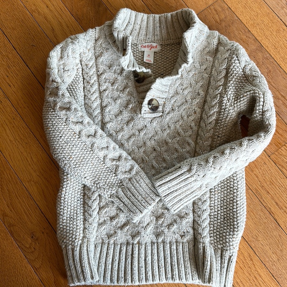 Cream sweater 4T